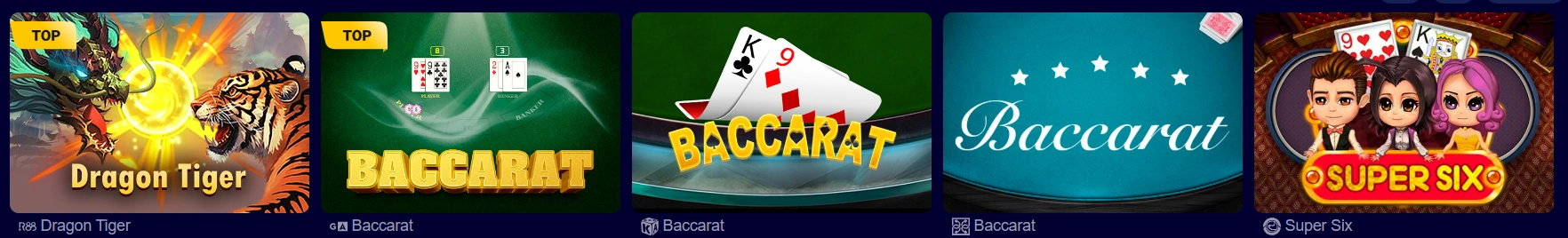 Table games selection at VeryWell Casino